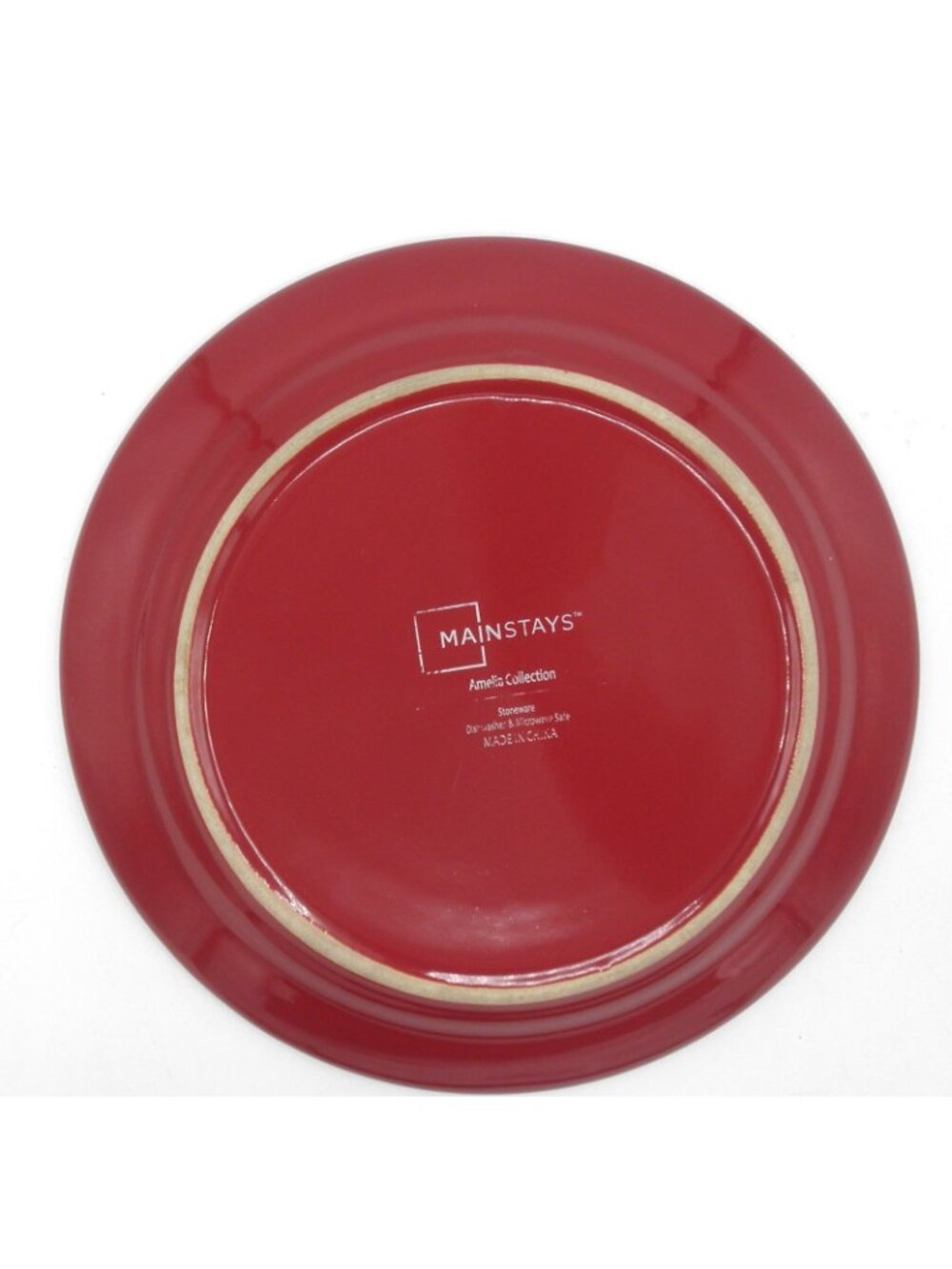 Amelia Red Sedona by Mainstays 9 Inch Salad Plate Set of 4 Pattern: MSYAMERS - Picture 5 of 6